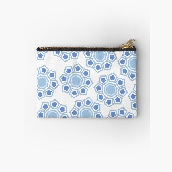 Item preview, background with blue pentagon flowers designed and sold by CREATINERY.