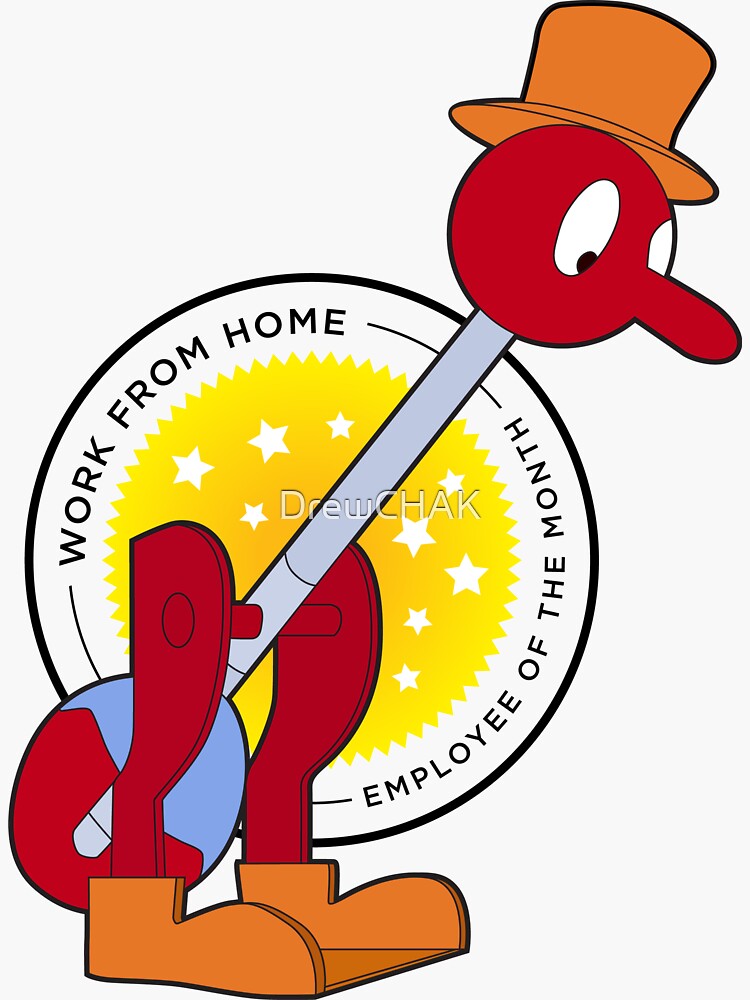 Work from home - Employee of the Month Sticker