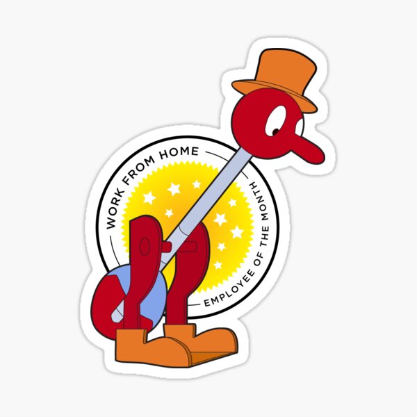Work from home - Employee of the Month Sticker