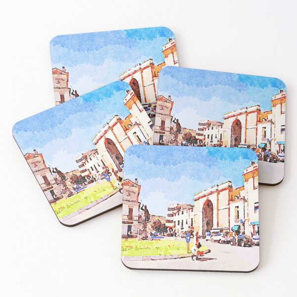 Item preview, Teramo: woman in the public square of the city gate designed and sold by Giuseppe Cocco.