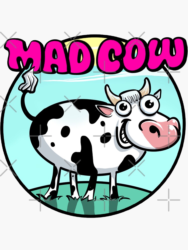 Mad cow Sticker for Sale by Dalbongo