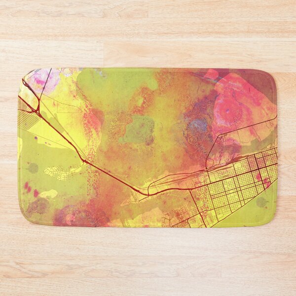 Item preview, Galveston Texas Street Map Art Watercolor Yellow Day designed and sold by IvonDesign.