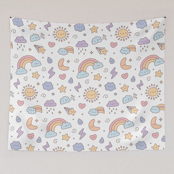 Item preview, Cute Pastel Weather Doodles designed and sold by rustydoodle.