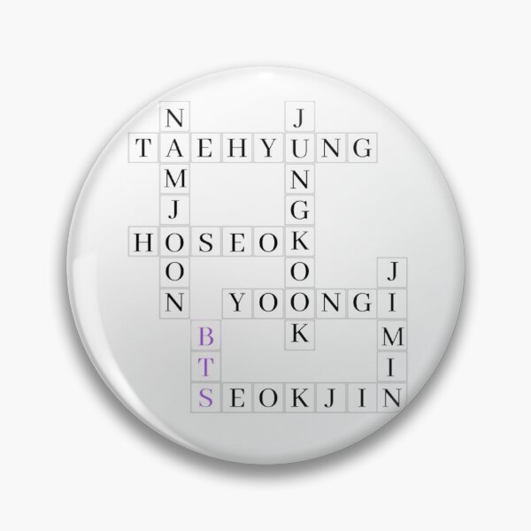 Item preview, BTS Crossword Puzzle (Purple) designed and sold by More-Than-Kin.