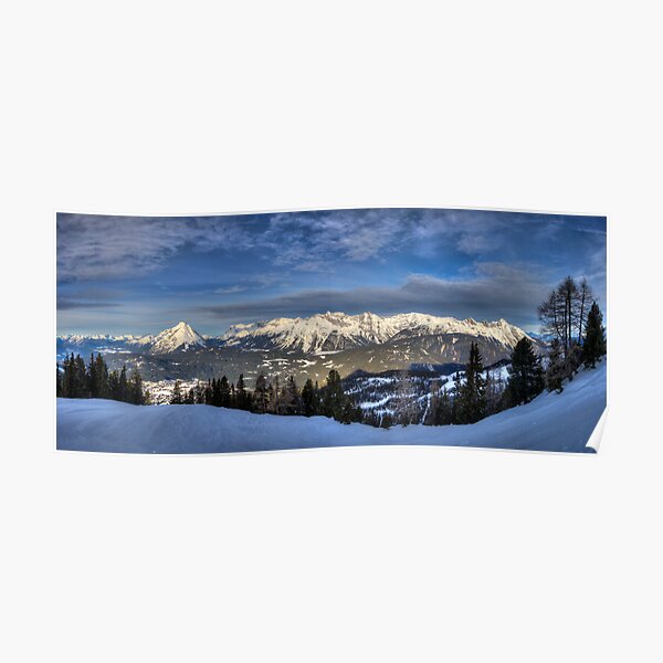 Snowy Mountains all around Poster