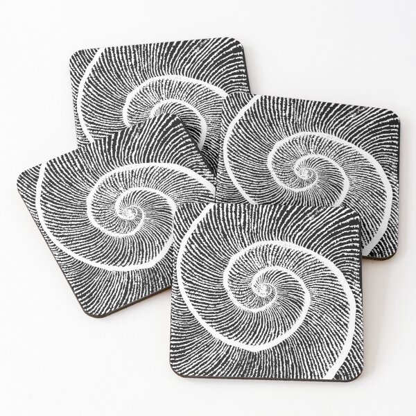 Item preview, Double shell Fibonacci spiral Golden spiral White designed and sold by Pragonette.