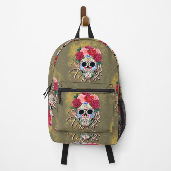 Item preview, Mexican Roses Skull Ocre designed and sold by Colette van der Wal.