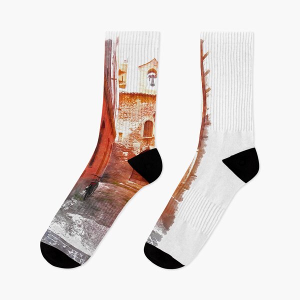 Item preview, Teramo: alley with church designed and sold by Giuseppe Cocco.