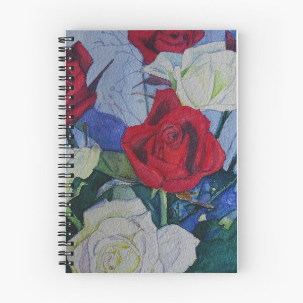 Item preview, red and white roses designed and sold by ChristineDavisArt.