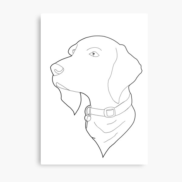 Dog Outline Wall Art Redbubble