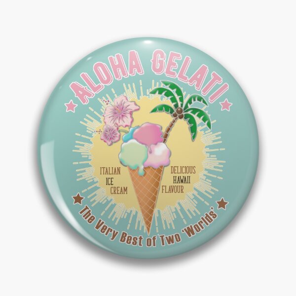 Item preview, ALOHA GELATI - The Very Best of Two Worlds (Vintage Style Ice Cream Print) designed and sold by Colette van der Wal.
