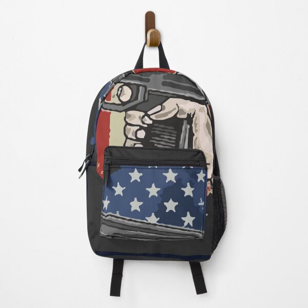 American hand use weapon illustration vector Backpack