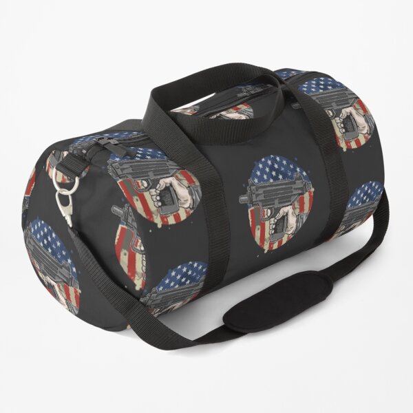 American hand use weapon illustration vector Duffle Bag