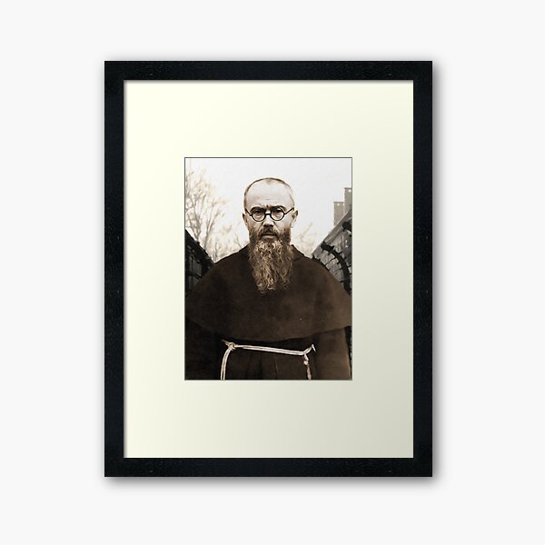 Vista previa del artículo con la obra «San Maximiliano Kolbe», diseñado y vendido por Beltschazar.