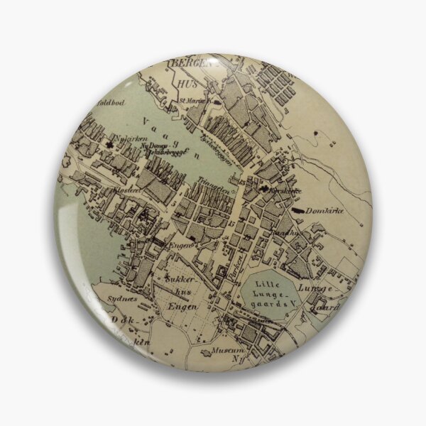 Item preview, Vintage Map of Bergen Norway (1881) designed and sold by BravuraMedia.