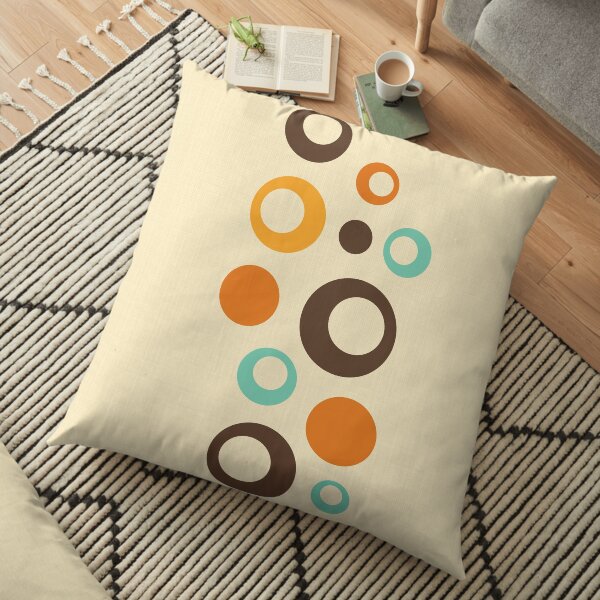 Midcentury Modern Baubles from Retro Revival by Pearl Davies Floor Pillow