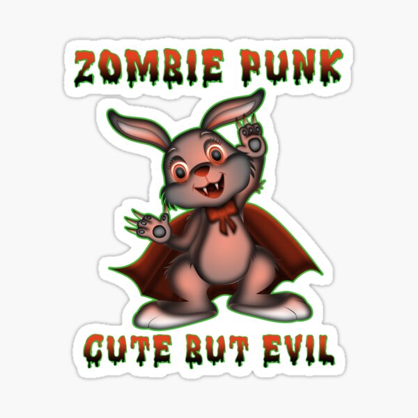 Zombie Bunny Stickers Redbubble - la evil bunny roblox