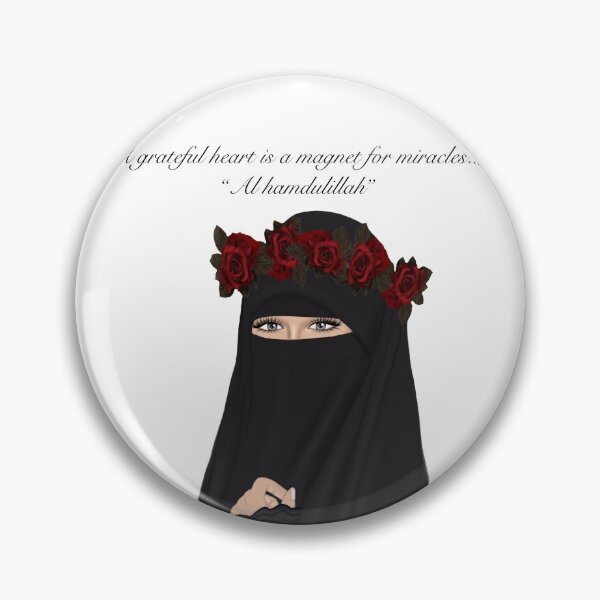 Niqab Beautiful Woman Drawing Muslimah Logo Pin By Imanitasong Redbubble