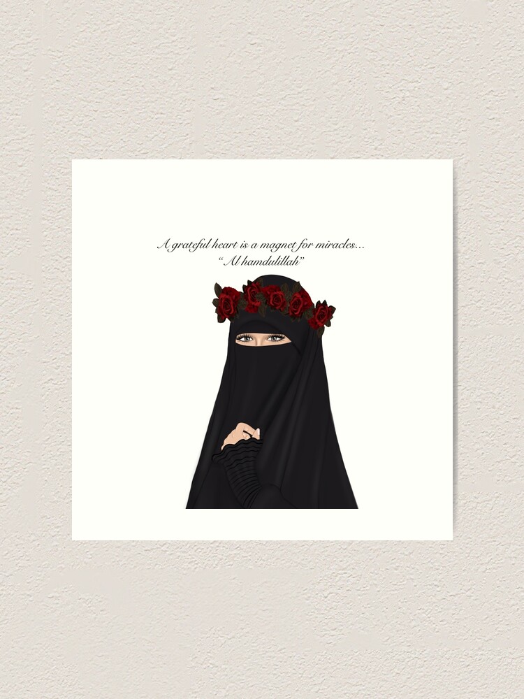 Other, Beautiful Handmade Realstic Artwork Of Girl In Niqab ( Homedecor  Item)