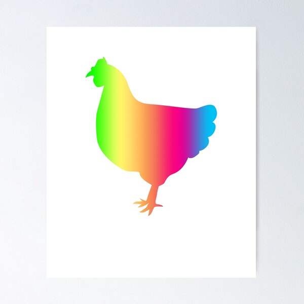 Item preview, chicken color rainbow art designed and sold by alaechamlal.