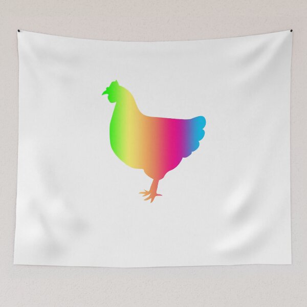 Item preview, chicken color rainbow art designed and sold by alaechamlal.