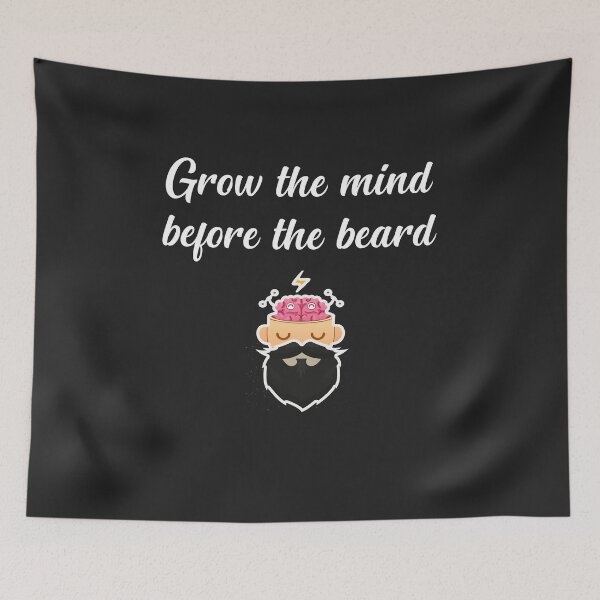 Item preview, Grow the mind before the beard,Hipster Guy T-Shirt Classic T-Shir, gift idea,  designed and sold by satawis.