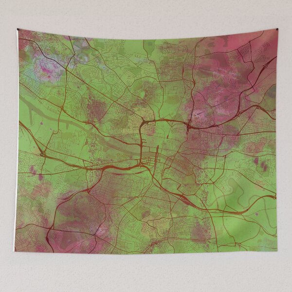Item preview, Glasgow Scotland Street Map Art Green Planet designed and sold by IvonDesign.