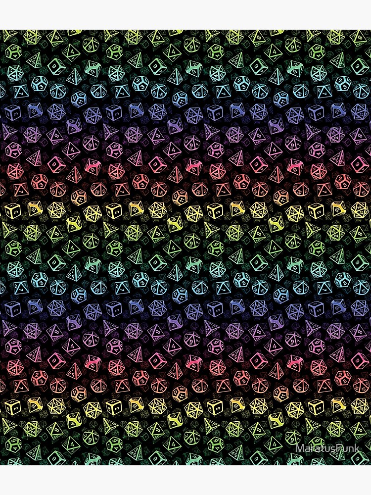D20 Dice Set Pattern (Rainbow) by MaratusFunk