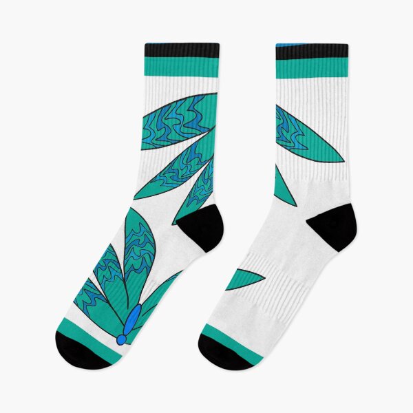 Item preview, abstract green and blue plant designed and sold by CREATINERY.