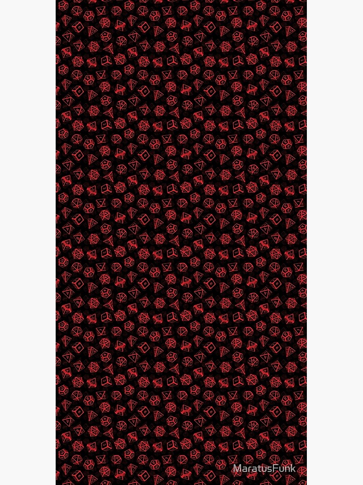 D20 Dice Set Pattern (Red) by MaratusFunk