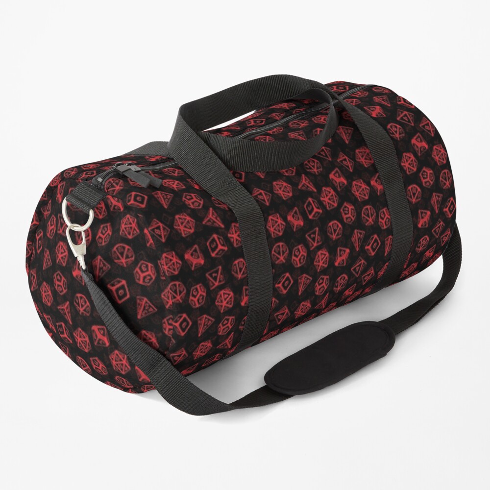 D20 Dice Set Pattern (Red) Duffle Bag
