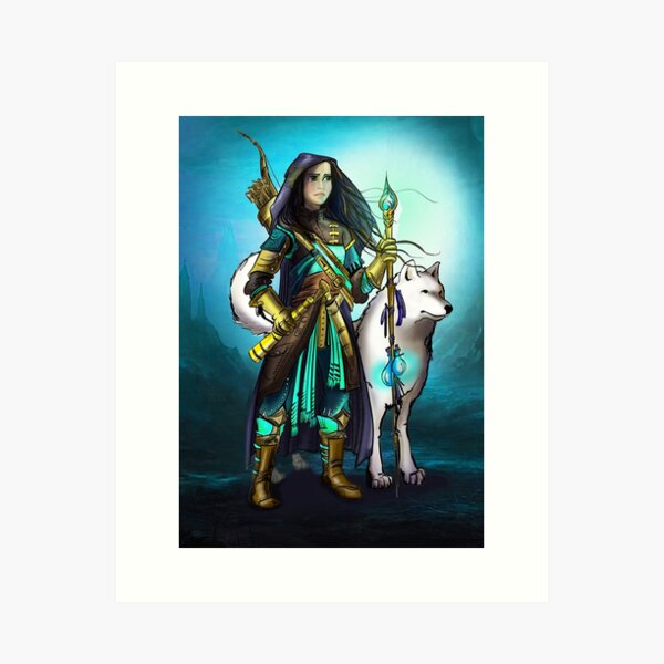 Els and Snowflake Art Print