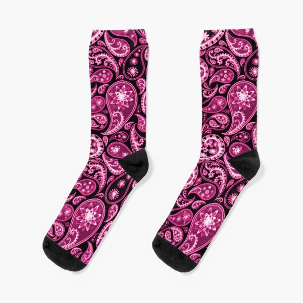 Item preview, Pink Black and White Paisley designed and sold by Barbny.