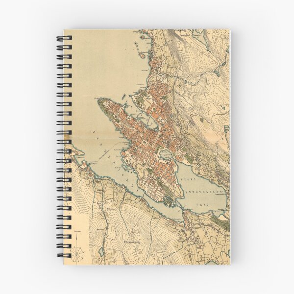 Item preview, Vintage Map of Bergen Norway (1907) designed and sold by BravuraMedia.