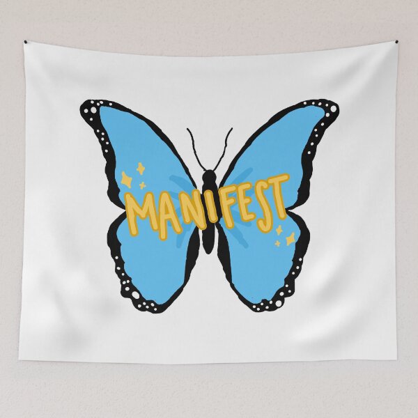 Item preview, Manifest Quotes Blue Sparkles Butterfly  designed and sold by sarakaylx.