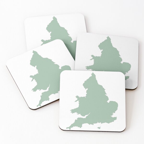 Item preview, England Map with Coordinates in Green designed and sold by Fernando G..