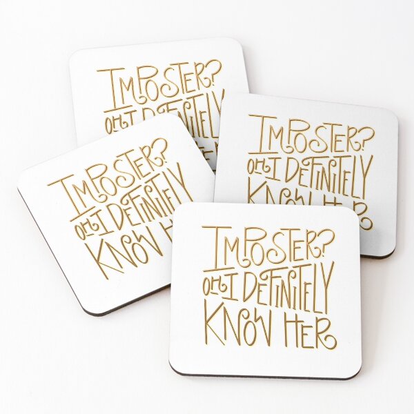 Item preview, Imposter? Oh I definitely know her Quote Illustration Yellow designed and sold by Sarah Stone.