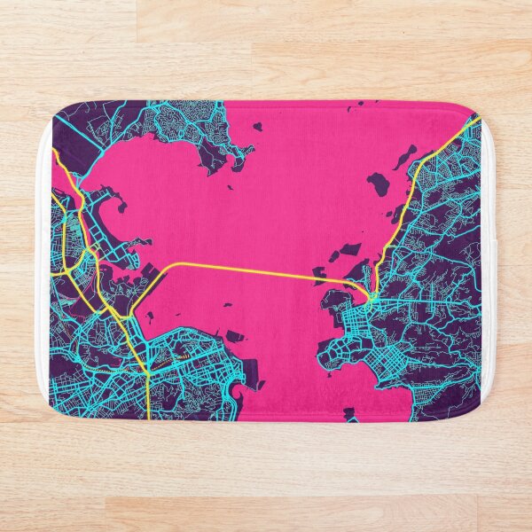 Item preview, Rio De Janeiro Neon City Map, Rio De Janeiro Minimalist City Map designed and sold by tienstencil.