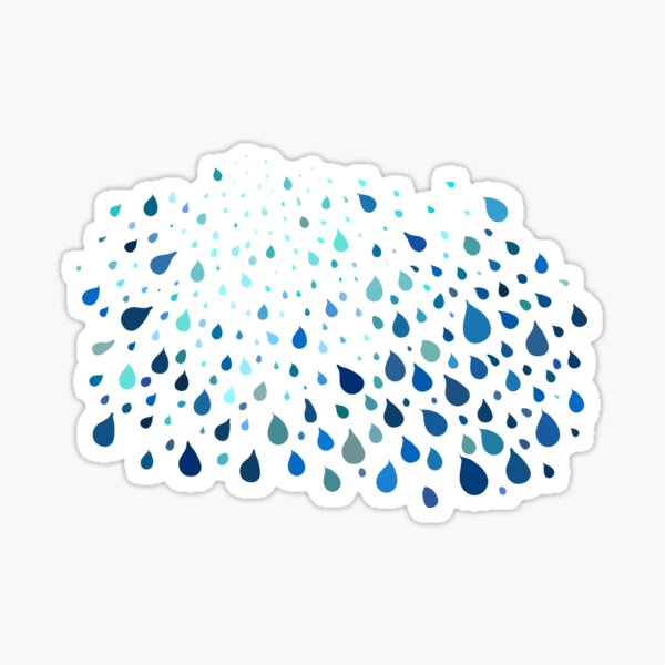 It's Raining Blue Sticker