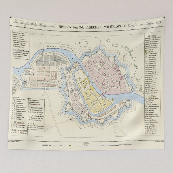 Item preview, Vintage Map of Berlin Germany (1688) designed and sold by BravuraMedia.