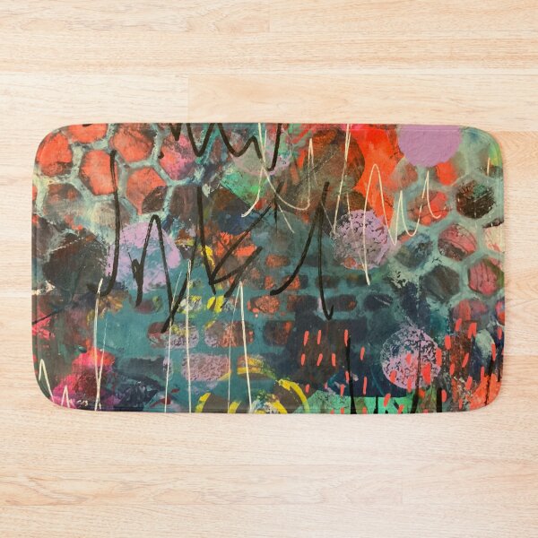 Item preview, Red/Blue Mixed Media Painting designed and sold by CheyanneBert.