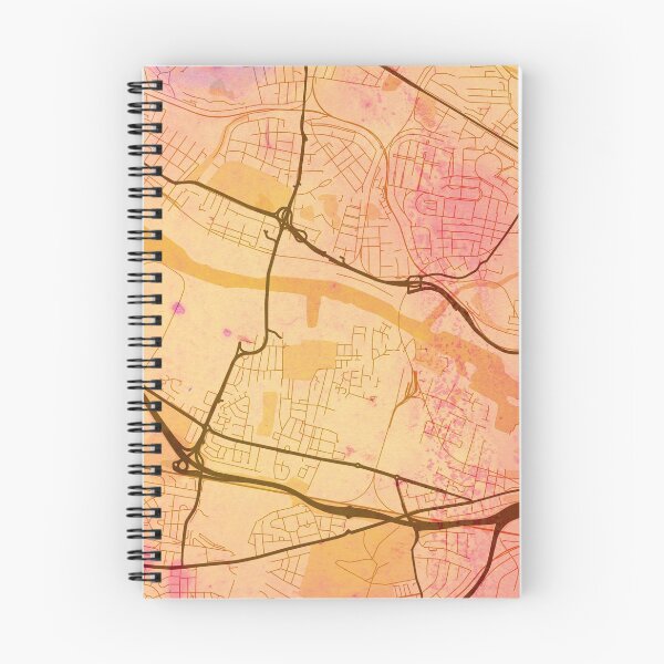 Item preview, Glasgow Scotland Street Map Art Pink Lava designed and sold by IvonDesign.