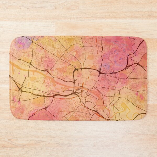 Item preview, Glasgow Scotland Street Map Art Pink Lava designed and sold by IvonDesign.