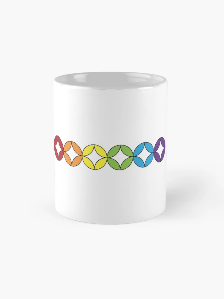 Thumbnail 4 of 6, Coffee Mug, Small rainbow circles designed and sold by Raspberry-Cat.