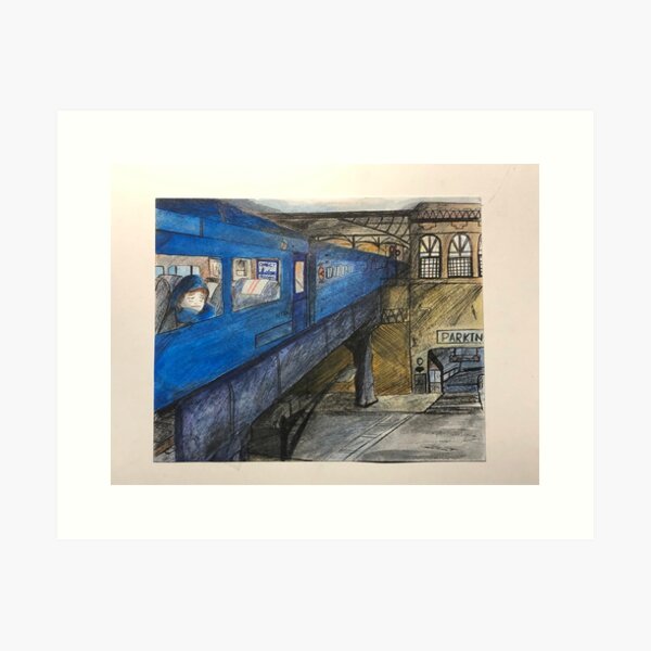 The Train of Blues Art Print