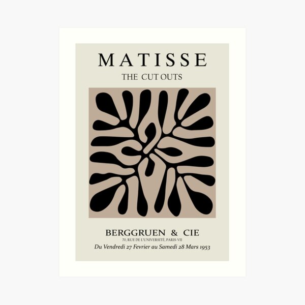 Henri Matisse - The Cutouts - Brown & Black - Prints Art Print