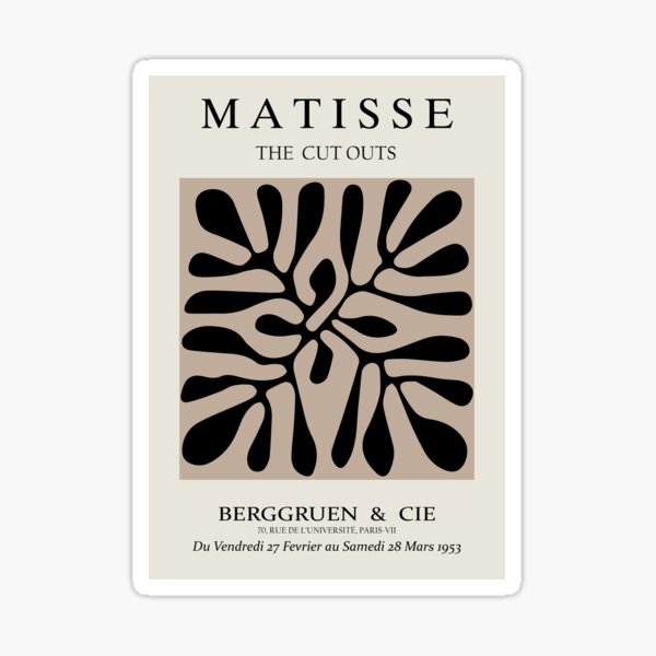 Item preview,  Henri Matisse - The Cutouts - Brown & Black - Prints designed and sold by artswag.