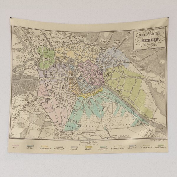 Item preview, Vintage Map of Berlin Germany (1840) designed and sold by BravuraMedia.