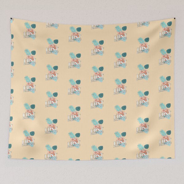 Item preview, Lost in paradise Blue and pink Tropical Hawaiian Plants designed and sold by javes93.