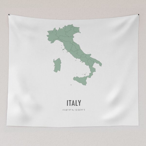 Item preview, Italy Minimalist Map in Green designed and sold by Fernando G..